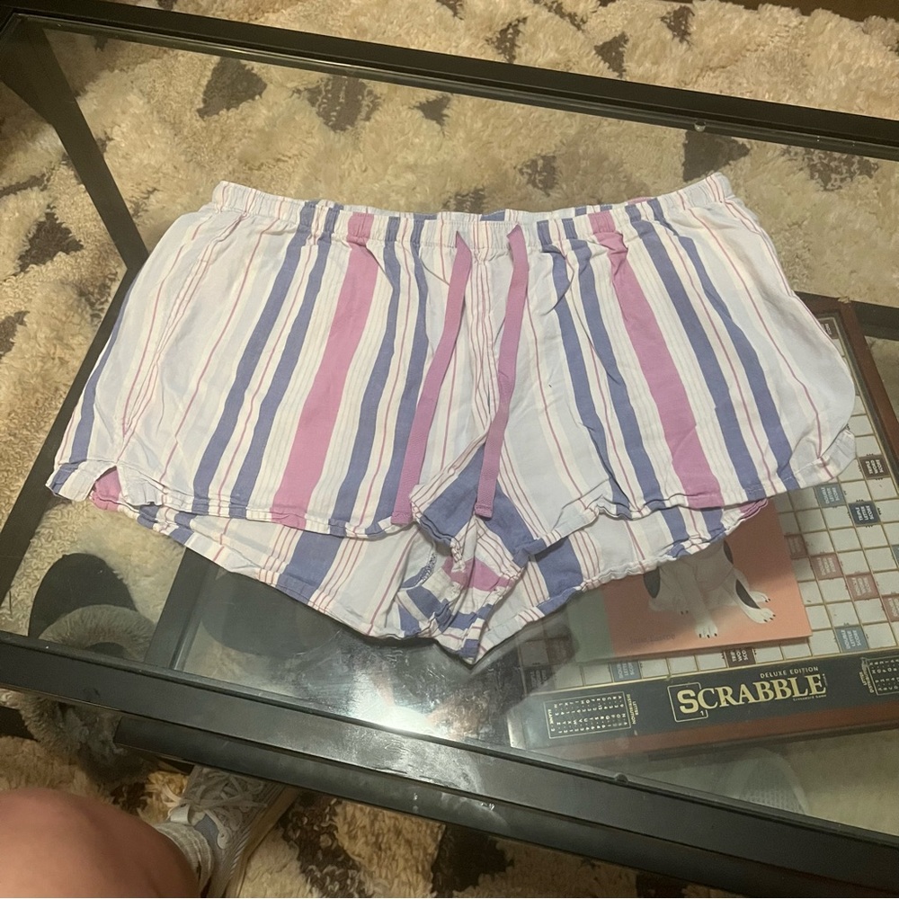 Old Navy Pink and Blue Striped Shorts
